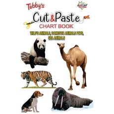 (英文圖書) Tubbys Cut & Paste Chart Book Wild's Animals Domestic Animals Pets Sea Animals 平裝版, Diamond Pocket Books Pvt Ltd, 英文