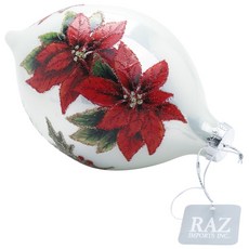 Raz進口聖誕紅聖誕樹裝飾球, 混色