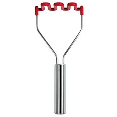 Tovolo 不鏽鋼矽膠波浪壓泥器, 1個, 紅色的