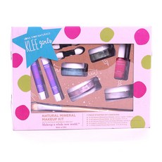 5款礦物化妝品附刷組合, 唇蜜 2支+礦物眼影 2入+礦物腮紅+臉部和身體打亮+水性礦物指甲油, 1組