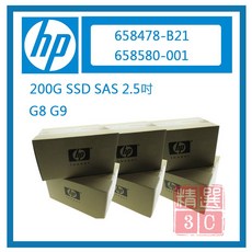 HP 200GB 2.5吋SAS 6G 全新盒裝 G8 G9 伺服器硬碟, 658478-B21