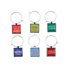 true 酒杯吊飾, 6件, 混色