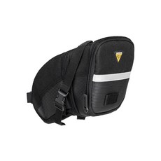 TOPEAK Aero Wedge Pack 綁帶式 低風阻織帶型 坐墊袋 自行車 大 L, 黑色, 1個