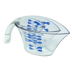 Trudeau 量杯 3 件套, 透明+藍色