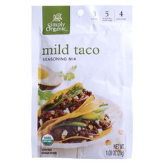 Simply Organic 墨西哥夾餅調味料, 1個, 28克