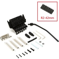 Floyd Rose Special Tremolo 銀色 金色 黑色 上枕 大搖座 套裝 總成 雙搖 電吉他配件, 消光黑色