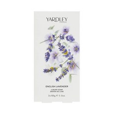 YARDLEY LONDON Luxury Soap 英國薰衣草, 100g, 3個