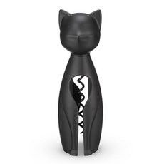 truezoo Cat 自拉式開瓶器開瓶器, 1個, 黑色