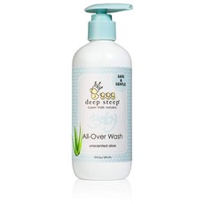 deep steep 嬰兒溫和蘆薈洗髮沐浴露 無香味, 1瓶, 296ml