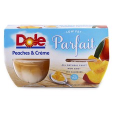 Dole 都樂 低脂水蜜桃奶凍 無麩質, 4件, 123克