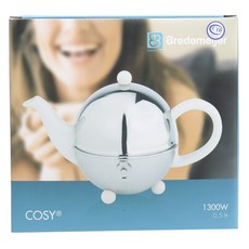 Bredemeijer 舒適陶瓷不銹鋼茶壺 0.5L, 春白