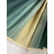 「上巧手創」超靚日本Kokka布料 漸層條紋 薄棉麻布料 服裝材料 手作、拼布材料＊現貨供應＊ 特價90元／尺, 詳見包裝, 詳見包裝, 藍綠色