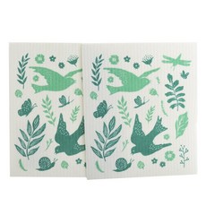 now DESIGNS 圖案印花廚房毛巾, 2件, 草地鷚