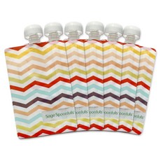 Sage Spoonfuls 可清洗食品夾鏈袋 6入, 1個