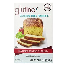 glutino 無麩質食品儲藏室最喜歡的三明治麵包混合物, 1個, 570克