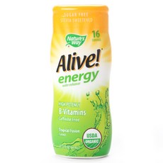 Nature's Way 大自然的生活方式!能量水增強劑不含咖啡因的熱帶融合風味, 1個, 64ml