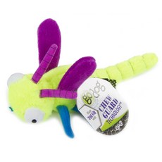 godog Bugs Dragonfly Chew Guard毛絨吱吱狗狗玩具 S, 1個, 酸橙