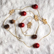 聖誕節金屬色裝飾, 聖誕掛鍊(長200公分)