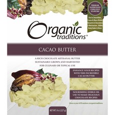 Organic traditions 可可脂, 1個, 227克