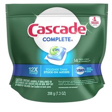 CASCADE 完整洗碗機的洗滌劑新鮮美分, 1個, 208克
