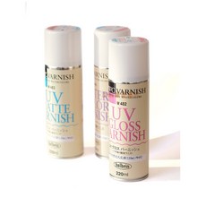 HOLBEIN好賓水彩凡尼斯噴霧 UV保護 耐光增豔 畫作保護, 220ml