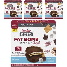 Slimfast Fat Bomb生酮杯子夾心餅 烤棉花糖巧克力夾心餅口味, 4盒, 240g