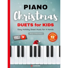 (英文圖書) Piano Christmas Duets for Kids I Easy Holiday Sheet Music for 4 Hands: 12 Popul... 平裝版, Independently Published, 英文