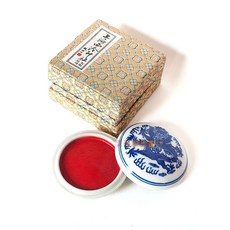 汶采 上海西泠印社潛泉特製美麗硃砂印泥(二兩/60g)書畫篆刻盒裝(硃砂印泥/朱砂印泥), 1個