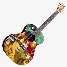 St Matthew 民謠吉他 梵谷夜間咖啡館 40吋 面單 西堤卡雲杉木 旅行吉他, 詳見包裝