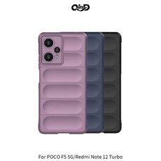 Phonebao QinD POCO F5 5G/Redmi Note 12 Turbo 幻盾保護殼, 黑色