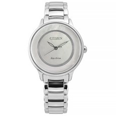 CITIZEN L 光動能 珍珠母貝 藍寶石水晶玻璃 不鏽鋼手錶 銀白色 EM0380-57D 30mm