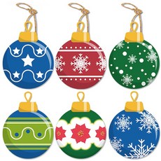 紙片聖誕球掛飾, Multicolor, 1個