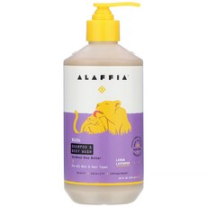 ALAFFIA 乳木果洗髮沐浴乳 檸檬薰衣草香, 1瓶, 475ml