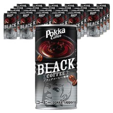 pokka sapporo 罐裝無糖黑咖啡, 30個, 185ml