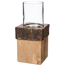 Sullivans Sullivas 木玻璃塊許願燭台 11.4 x 11.4 x 25.4cm, 混色