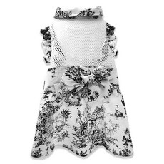 Onekosama 狗貓通用透氣裙 附風扇, 1個, 茹伊印花布 黑色