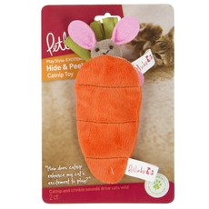 Petlinks 躲貓貓兔子與胡蘿蔔貓薄荷貓咪玩具, 1個, 橘子