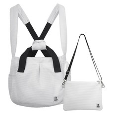 Onekosama 狗狗用多功能網布前背袋, 1個, 白色