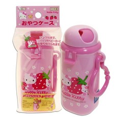 OSK 日本 Hello Kitty 攜帶式餅乾盒, 1入, 粉紅色