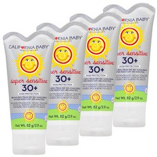 CALIFORNIA BABY 加州寶寶 孩童防水防曬霜 SPF30+ 無香, 4條, 82g