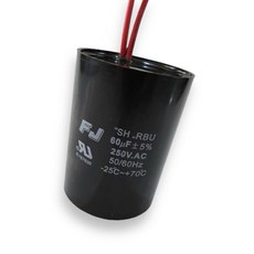 台灣製 啟動電容 60uf 300v 帶線型 AC電容 台灣公司貨, 1個