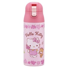 Skater 彈蓋式不鏽鋼保溫瓶, 1個, 360ml, Hello Kitty花環