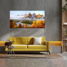 御畫房 金山銀山手繪油畫 60x120cm VF-62, 詳見包裝