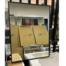 鋁框衛浴鏡 簡約時尚 台灣製造 防潮耐用 多種尺寸可選, 黑色