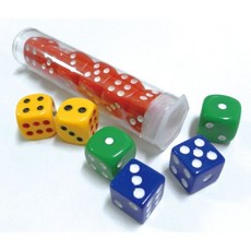 0號彩色骰子6入組 - 桌遊配件 彩色骰子, 0號彩色骰子-紅