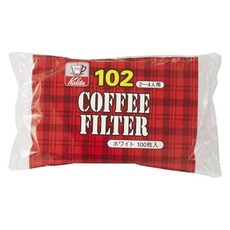 Kalita 咖啡濾紙 NK102 白色 2~4人用, 1個, 100個