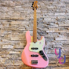 Bacchus BJB-1-RSM/M 3TS 電貝斯 J BASS 夕陽漸層色 烤楓木琴頸 終身保固, 粉紅色