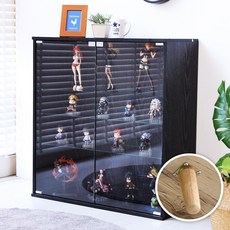 Akira MIT寬80公分多功能收納展示櫃BO106 置物櫃 收納櫃 模型櫃 公仔櫃 櫃子 玻璃櫃 玄關櫃, 黑色+櫃腳