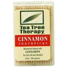 Tea Tree Therapy 肉桂牙籤, 1個, 100件