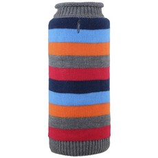 THE WORTHY DOG 條紋寵物針織毛衣, 灰色
